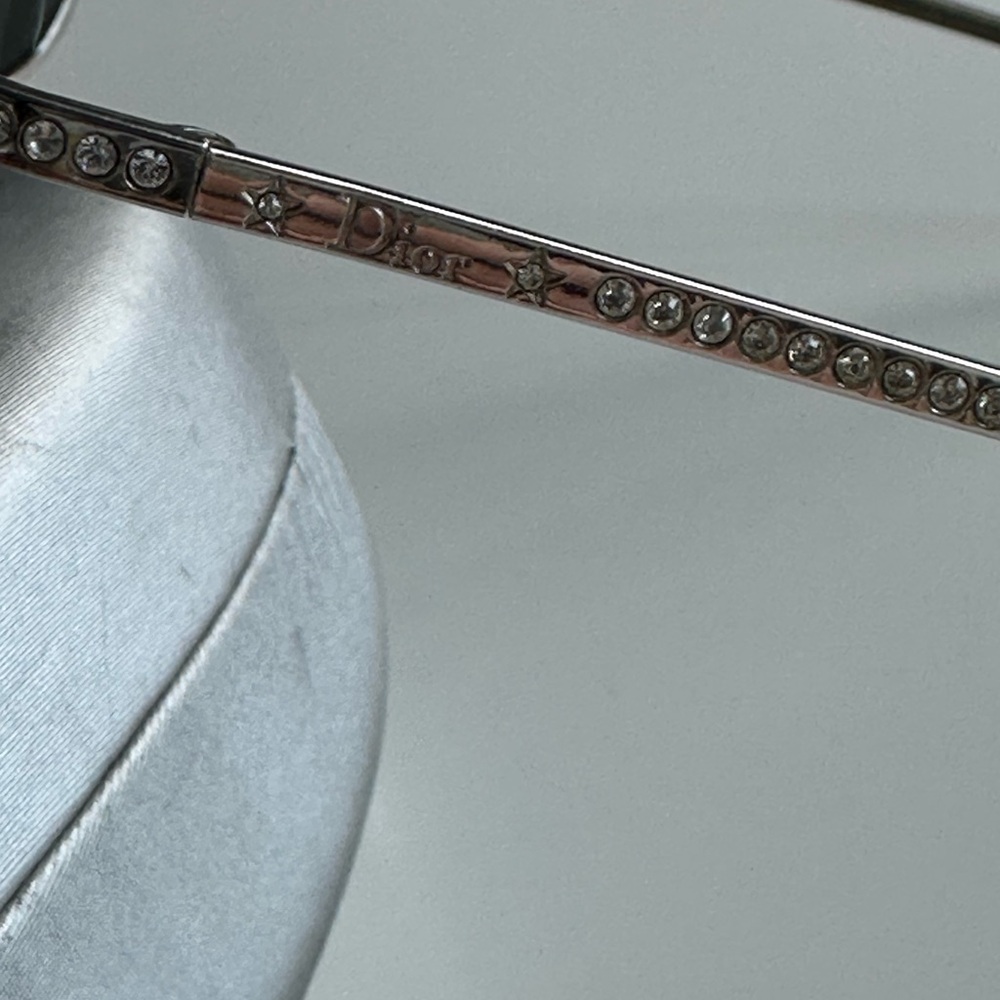 Vintage Hard Dior 1 Silver Sunglasses with Case - Picture 3 of 10